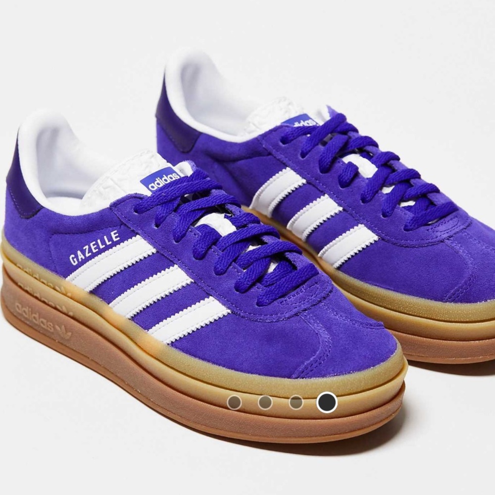 Adidas Originals Gazelle Bold sneakers with rubber sole-purple/white-8.5W, 7.5M
